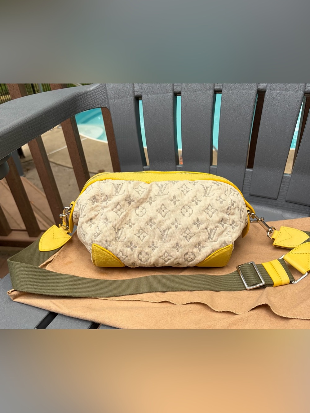 Louis Vuitton denim round bag